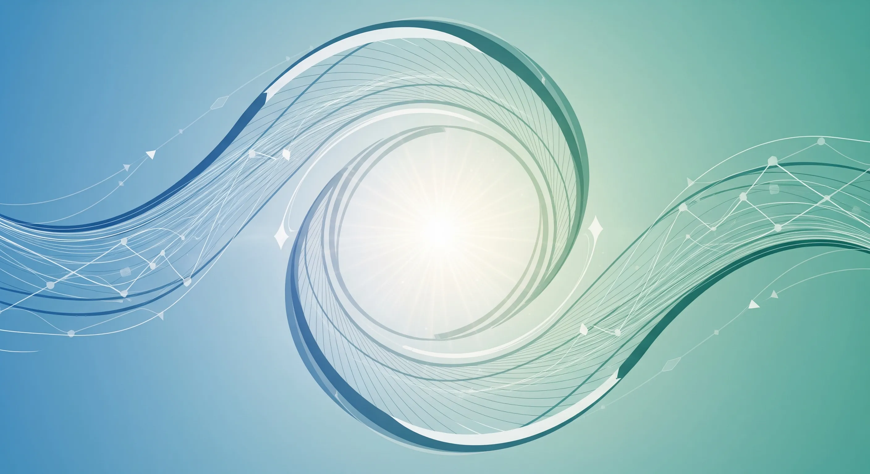 Flowing lines representing market cycles